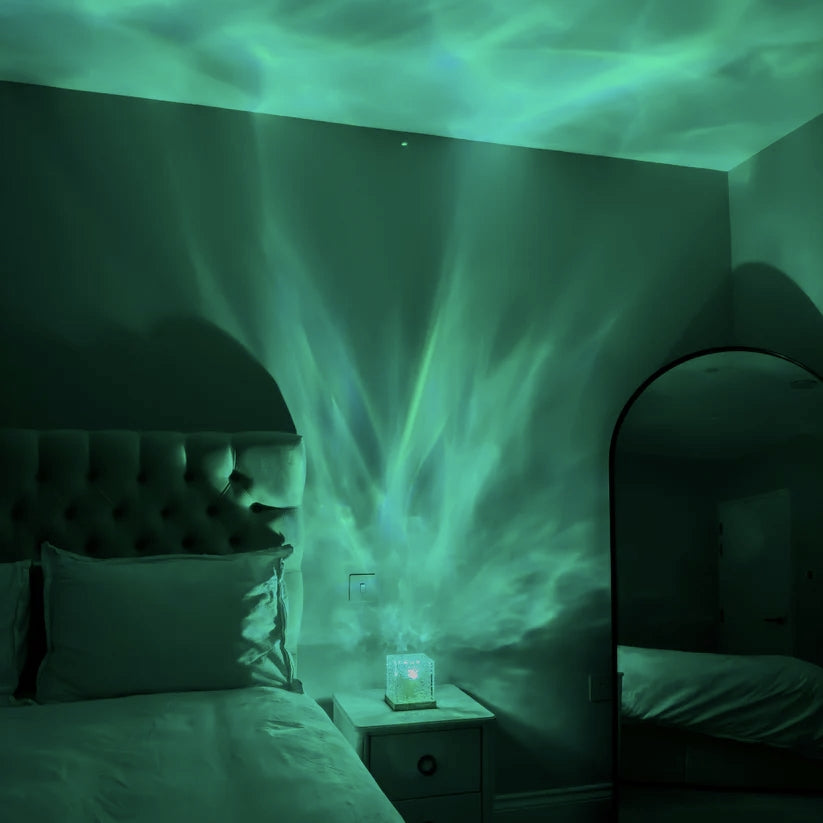 Lampe Relaxante LumaZen – Lumière d’Ambiance Apaisante, Effet Vagues et Couleurs pour Sommeil et Sérénité