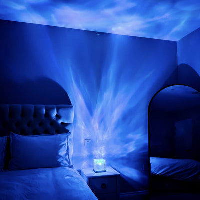 Lampe Relaxante LumaZen – Lumière d’Ambiance Apaisante, Effet Vagues et Couleurs pour Sommeil et Sérénité