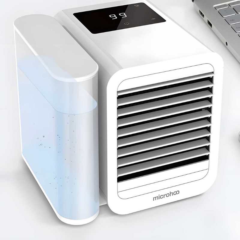 Mini Climatiseur Portable MicroCool – Refroidissement Silencieux avec Réservoir 1000 ml