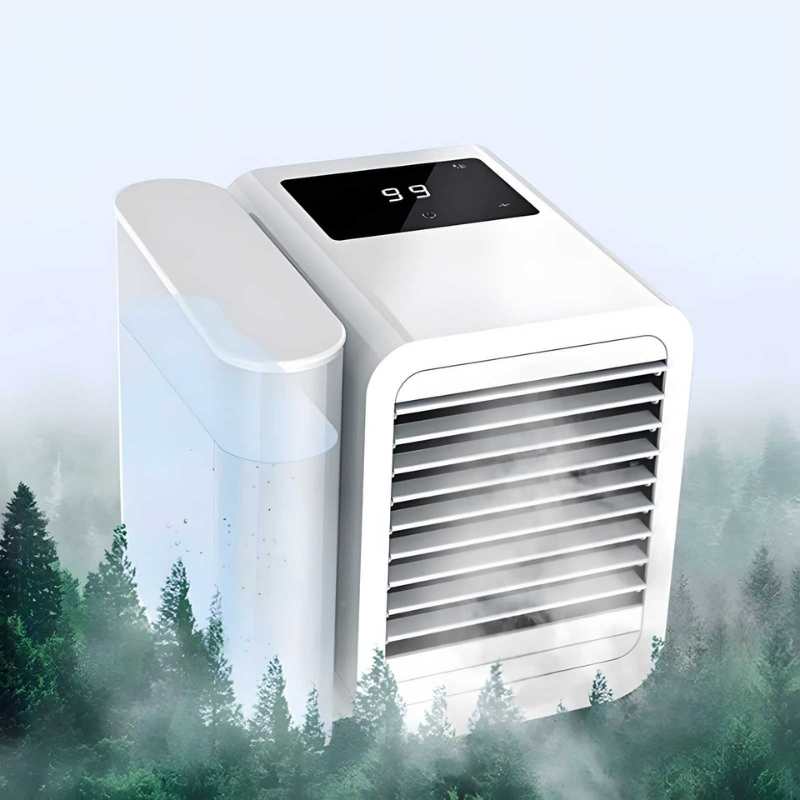 Mini Climatiseur Portable MicroCool – Refroidissement Silencieux avec Réservoir 1000 ml