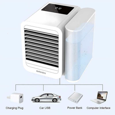 Mini Climatiseur Portable MicroCool – Refroidissement Silencieux avec Réservoir 1000 ml