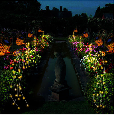 Lampe Solaire Jardin - Douche d'Étoiles avec Lumière LED Décorative et Écologique