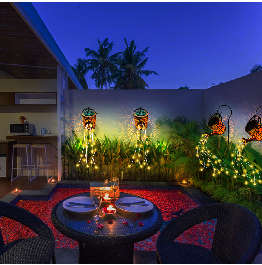 Lampe Solaire Jardin - Douche d'Étoiles avec Lumière LED Décorative et Écologique