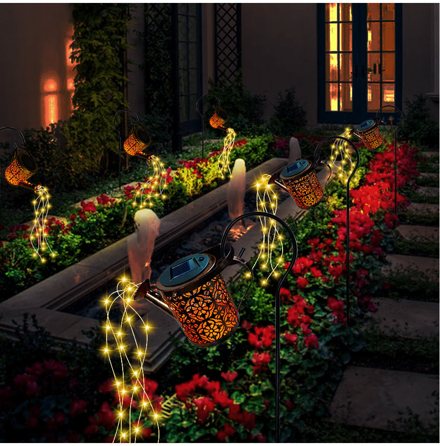 Lampe Solaire Jardin - Douche d'Étoiles avec Lumière LED Décorative et Écologique