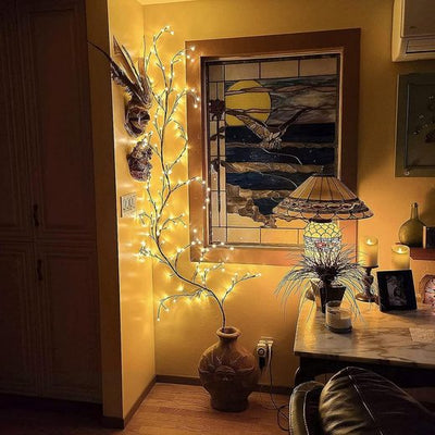 Guirlande Lumineuse LED en Forme de Vigne - Éclairage Décoratif Flexible pour Intérieur et Extérieur