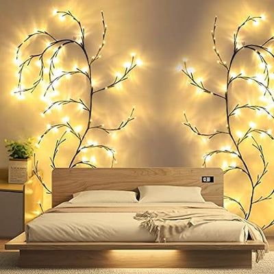 Guirlande Lumineuse LED en Forme de Vigne - Éclairage Décoratif Flexible pour Intérieur et Extérieur