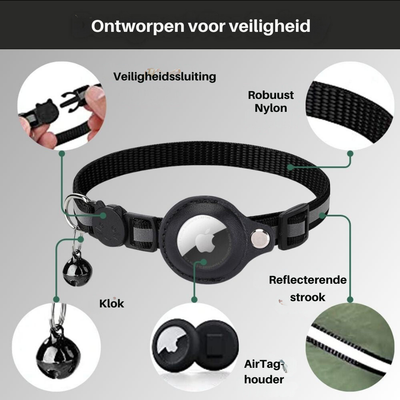 Collier GPS Réfléchissant pour Chat – Sécurité Nocturne avec Fermeture Sécurisée