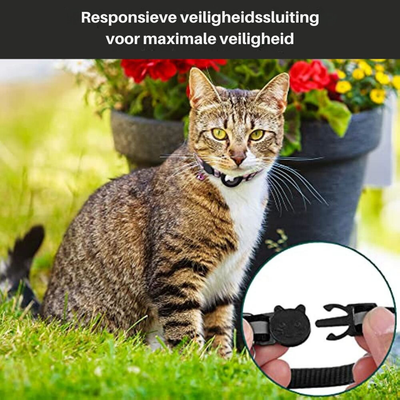 Collier GPS Réfléchissant pour Chat – Sécurité Nocturne avec Fermeture Sécurisée