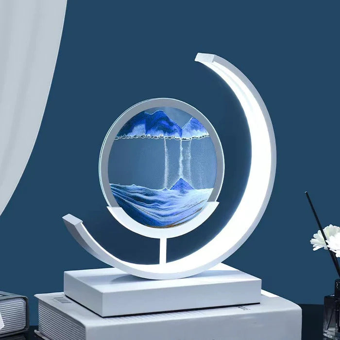 Lampe Art Sand Dynamique 3D – Table LED Relaxante avec Effet Paysage Naturel