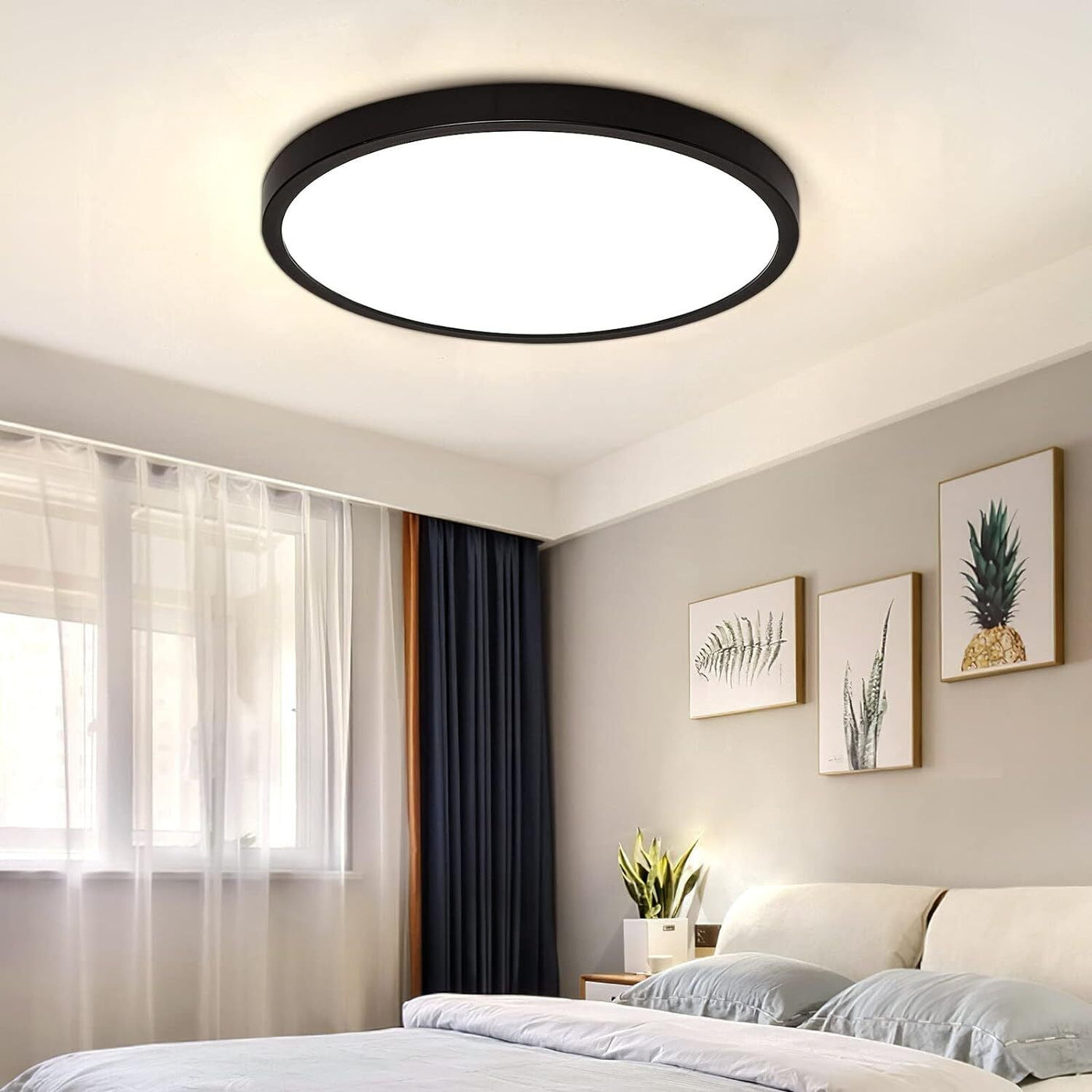Plafonnier LED Ultra-Mince et Étanche – Éclairage Moderne et Pratique pour Salle de Bain