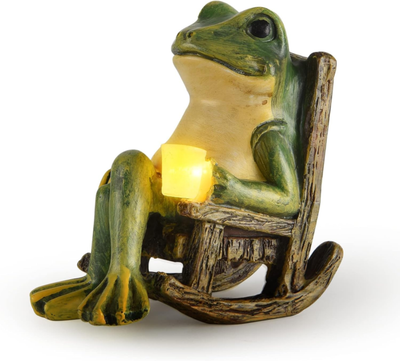 Statue de Grenouille Lumineuse pour Jardin - Décoration Extérieure Magique