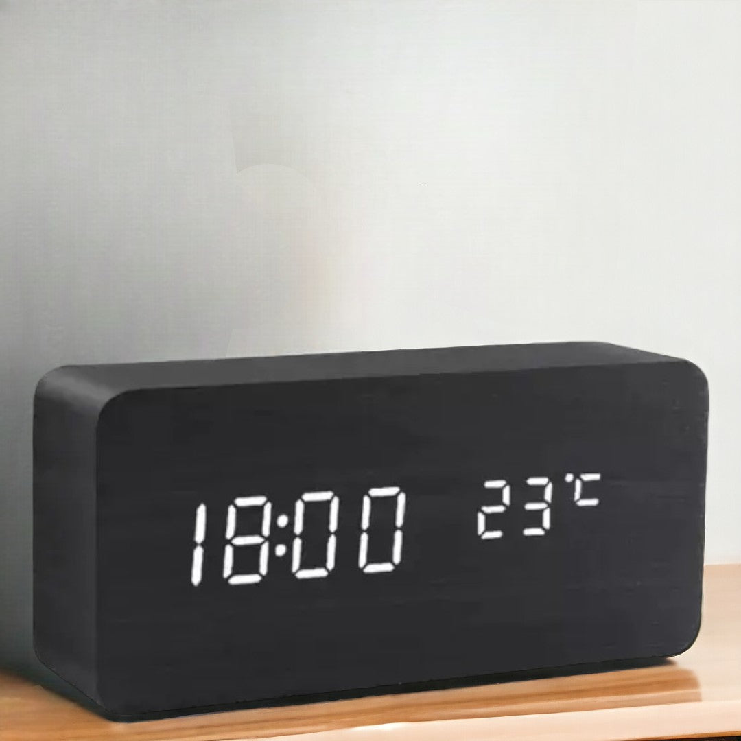 Réveil LED Design en Bois