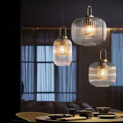 Lampe Suspendue Tosqa – Éclairage LED Élégant avec Design en Verre Strié