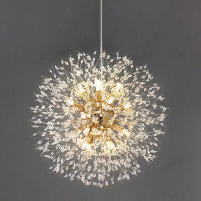 Suspension LED en Cristal – Design Moderne Inspiré du Pissenlit pour Salon et Restaurant