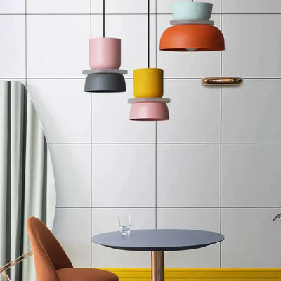 MacaronLight - Lampe Suspension Moderne Style Macaron Scandinave