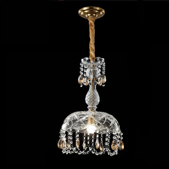 Abat-jour en Rattan et Cristal - Éclairage LED Élégant, Idéal pour Salon, Cuisine, ou Terrasse